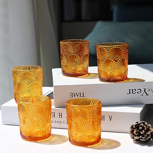 Woho 12pcs Amber Votive Candle Holders, Tealight Holder for Thanksgiving