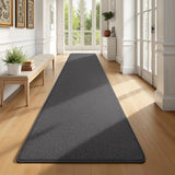 Runner Rug for Hallway, 2x10 Dark Grey Washable Non Slip Runner Rug