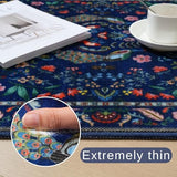 Rugcomf Door Mat 2x3 Small Area Rug Floral Washable Non Slip, Blue