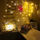 Butterfly Curtain Lights, 4.9ft 48 LED USB Window Fairy Lights 10 Butterflies 8 Modes Firefly Twinkle Timer String Lights with Remote for Room Bedroom Wall Ceiling Party Wedding Christmas