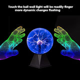 7 Inch Blue Plasma Ball, Plasma Lamp/Light, Plasma Electric Nebula Lightening Ball, Touch & Sound Sensitive, for Parties, Home, Decorations, Gift for Holiday and Birthday, Novelty