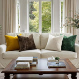 MIULEE Fall Velvet Euro Sham Throw Pillow Covers Dark Brown 24x24 Set of 2