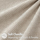 MIULEE 18x18 Inch Pack of 2 Throw Pillow Inserts 100% Virgin Fiber Filling Bundle Beige Soft Chenille Throw Pillow Covers Boho Decorative for Livingroom Bedroom Sofa Couch Bed