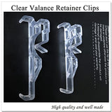 2.5 Inch Valance Clips, Clear Plastic Window Blind Clips for Horizontal Blind Valance (12 PCS)