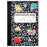 5 x 7.6 ft Large Classroom Rug Composition Notebook Carpets Soft Fluffy Pastel Play Carpet Educational Area Rug Back to School Non-Slip Learning Floor Mat Washable for Nursery Playroom Reading Corner