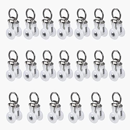 ZSHINE Aluminium Alloy Heavy-duty Curtain Rail Pulleys Runners(20 pcs)