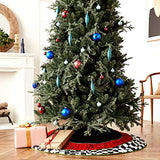 Kurt S. Adler 52-Inch Black and White Checkered Treeskirt