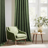 StangH Green Velvet Curtains 84 Inch Length, Luxury Vintage Emerald Drapes for Bedroom, Dark Green Room Darkening Window Treatment for Living Room with Back Tab & Hook Belt, W52 x L84, 2 Panels