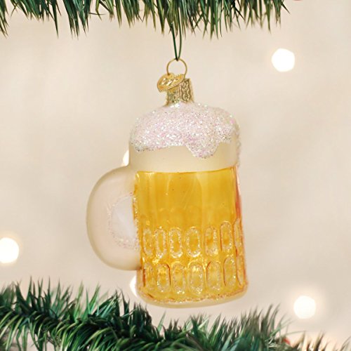 Old World Christmas Mug of Beer Glass Blown Ornament for Christmas Tree, Handcrafted Holiday Decoration, Beer Collection