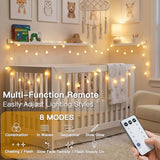 suddus String Lights for Bedroom, 33ft 100 Led Connectable Globe String Lights Indoor, Hanging Fairy Lights Plug in with Remote for Classroom, Room, Dorm, Outdoor, Christmas Tree Decor, Warm White