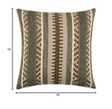 BLVD Eight Landino Decorative Throw Pillow with Insert (Cover + Insert Included) – 18"x 18" Down Alternative – USA Woven -Sofa & Bed Pillow for Living Room & Bedroom - CAL117 Compliant, Single Pack
