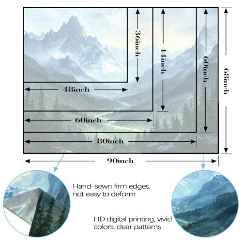 kampdream Landscape Tapestry, Scenery Art Wall Tapestries, Nature Wall Decor for Bedroom Living Room Backdrop Fantasy Mountain 36×48 inches