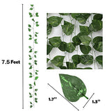 360 Feet 48 Pack Fake Greenery Hanging Garland, Ivy Leaf Plants, Vine Leaves, Fake Flowers Foliage for Bedroom Garden Wall Decor