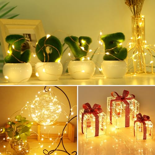 kolpop 12 Pack LED Fairy Lights Battery Operated with 3 Modes, Mini Twinkle String Lights Battery Powered Waterproof for Christmas Mason Jars Party