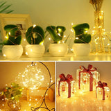 kolpop 12 Pack LED Fairy Lights Battery Operated with 3 Modes, Mini Twinkle String Lights Battery Powered Waterproof for Christmas Mason Jars Party