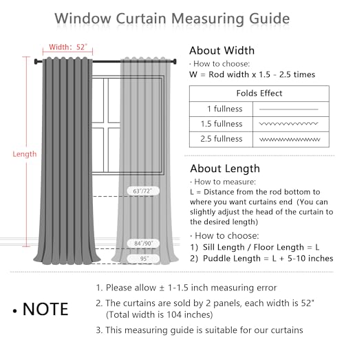 MYSKY HOME 100% Blackout Plaid Farmhouse Linen Curtains 84 Inch Long 2 Panels Set for Living Room Double Layer Windowpane Drapes Thermal Insulated Privacy Protection Rod Pocket Back Tab, 52" W, Black