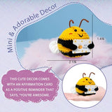 Mini Bee Positive Crochet Animal Back to School Gift Emotional Support Birthday Gift for Women Her Daughter Friend Teenage Girl Handmade Crochet Bee Christmas Gifts