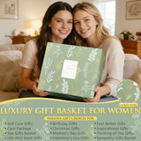 Birthday Gifts for Women Self Care Package Get Well Soon Gift Baskets, Thinking of You Sympathy Gift Set w/ Crochet Flower Bouquet, Unique Christmas Spa Gifts for Women Mom Her Best Friend Sister Wife