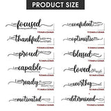 Epakh 2 Sheets Inspirational Wall Decals Motivational Wall Stickers Black Art Decor Positive Affirmation Quote Stickers Vinyl Positive Wallpaper for Living Room Bedroom Office Nursery Restaurants