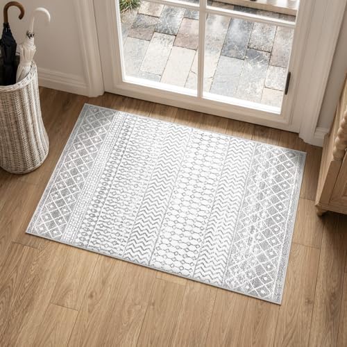 Washable Farmhouse Bathroom Rug,2x3 Accent Front Door Indoor Mat