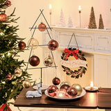 AOMOONOA Brown Glass Christmas Ball Ornaments for Tree, 2.36” Christmas Hanging Ornaments Set of 12 Xmas Baubles for Holiday Party Xmas Tree Decorations Gifts