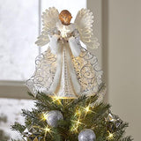 Christmas Tree Top Angel Led Light Party Background Decor Acrylic Ornament for Wedding Birthday