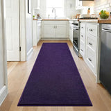 ISEAU 2x8 Soft Runner Rug for Hallway, Washable and Non-Slip, Purple