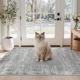 Washable 2x4 Entryway Rugs Abstract Kitchen Rug Soft Carpet Grey