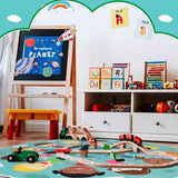 5.9 ft Large Circle Time Classroom Rug Elementary, Classroom Reading Corner Rug Back to School Reading Calming Corner for Preschool Kindergarten Learning Space Playroom Nursery(Children of the World)