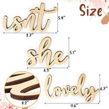Huray Rayho Isn’t She Lovely Wood Sign Boho Girls Bedroom Kids Room Wooden Wall Art Shelf Decor Decoration for Hanging & Display