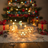 Crystal Gold Votives Candle Holders Set of 24