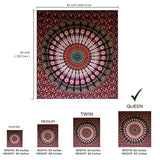 raajsee Blue Orange Tapestry Mandala Wall Hanging- Wall Tapestries For Bedroom - Aesthetic Tapestrys -Queen (82x92 Inches / 208x232 Cms)
