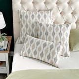 BLVD Eight Boyega Decorative Throw Pillow with Insert (Cover + Insert Included) – 18"x 18" Down Alternative – USA Woven -Sofa & Bed Pillow for Living Room & Bedroom - CAL117 Compliant, Single Pack