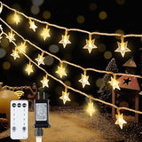 HEYFUNi Warm White Star String Lights,39FT 100LED Plug in Fairy Twinkle Lights with 8 Modes Waterproof for Indoor Christmas Tree, Home, Girls'Room, Garden, Party, Wedding, Classroom Decor(Warm White)