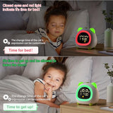 ANALOI OK to Wake Clock for Kids, Kids Alarm Clock with Sleep Training Night Light Dual Alarm Auto Off Timer Stay in Bed for Kids and Toddlers, Kids Clock with Cat Ear Light
