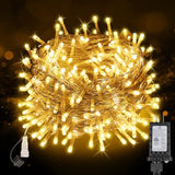 70FT 200LED Christmas String Lights Plug in, Outdoor Indoor Connectable Twinkle Fairy Lights with Timer and 8 Modes, Christmas Tree Lights for Garden Party Wedding Christmas Decoration, Warm White
