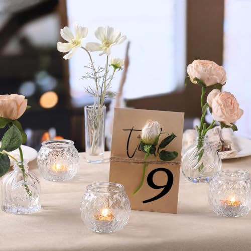 20 Pcs Clear Votive Candle Holder2.95"x2.56" Tea Light Candle Holder