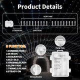 LAMPHOME White Christmas Lights Battery Operated, 34.1FT 100 LED Waterproof String Christmas Tree Lights with 8 Modes, Xmas Decorations for Indoor Outdoor Yard Wedding Home Decor