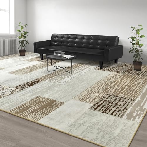 Large Area Rugs, Modern Geometric Patchwork Floor Decor Rockwood Collection