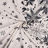 Neasow Bohemian Tapestry Wall Hanging, Beige White Floral Tapestry with Dotted Daisy Medallion Print Bedroom Boho Hippie Home Decor, 36×48 inches