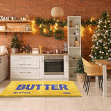 Butter Rug - Bright Yellow Plush Shaggy Non Slip Runner Kitchen Mat and Ultra Soft Accent Rug for Living Room Bedroom or Entryway - 47"x20" Fluffy Indoor Carpet
