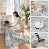Washable Runner Rug 2x6, Runners for Hallways, Grey Kitchen Rug