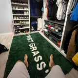Wet Grass Rug - Green Grass Classic Handmade Flocked Area Rug - Hypebeast Home Decor Carpet - 20 * 32in (50 * 80cm) Indoor Entryway/Bathroom Mat/Sneaker Display Mat - Artistic Premium Floor Mat