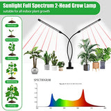Grow Lights for Indoor Plants, Upgrade 84 LEDs Clip Plant Lights, Full Spectrum LED Plant Growing Lamps with Flexible Gooseneck, 3/9/12H Timer, 3 Spectral Modes, 10 Dimmable Levels (2 Head 1 Pack)