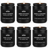 6 Pack Candles for Home Scented Aromatherapy Candles Gifts Set for Men, Men Candle Set, 42 oz 300 Hour Long Lasting Candles, Gifts for Mens Birthday Fathers Day Anniversary Present