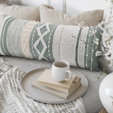 Decorative Boho Lumbar Pillow Cover 14x36 – Beautiful Throw Pillow with Soft Texture for Bed, Couch Decor or as Body Cushion – A Stylish Addition to Your Bedroom