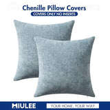 MIULEE Pack of 2 Coastal Blue Throw Pillow Covers 18x18 Inch Summer Modern Boho Accent Decorative Pillow Covers Soft Farmhouse Cushion Covers for Home Decor Couch Bed Sofa Living Room