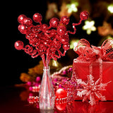 6PC Set Red Christmas Tree Decoration Sequins Ball Curly Pick, Christmas Tree Decorations Christmas Tree Topper Star Home Office Perfect Party Decorations Gifts