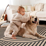 Tangsoo Easy Jute Rug,2x3 Washable Small Area Outdoor Rug for Entryway Modern Black Non-Slip Thin Small Throw Mat Farmhouse Indoor Carpet for Entry Kitchen Front Porch Entrance