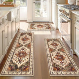 Washable Kitchen Runner Rugs Set of 3 with Non Slip Rubber Backing